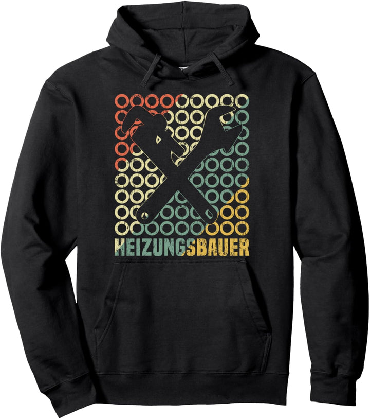 Heizungsinstallateur Heizungsbau Retro Heizungsbauer Pullover Hoodie
