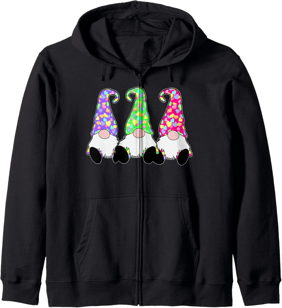 3 Valentine Gnomes Süsse Elfenherzen lieben nordische Gnome Kapuzenjacke