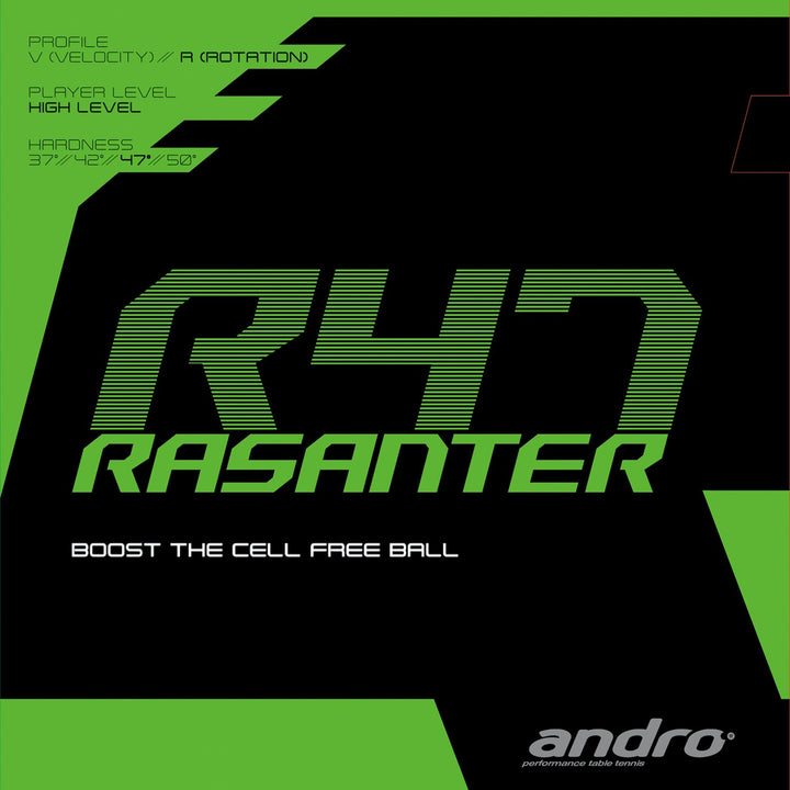 ANDRO Belag Rasanter R 47 rot 1,7 mm, rot 1,7 mm