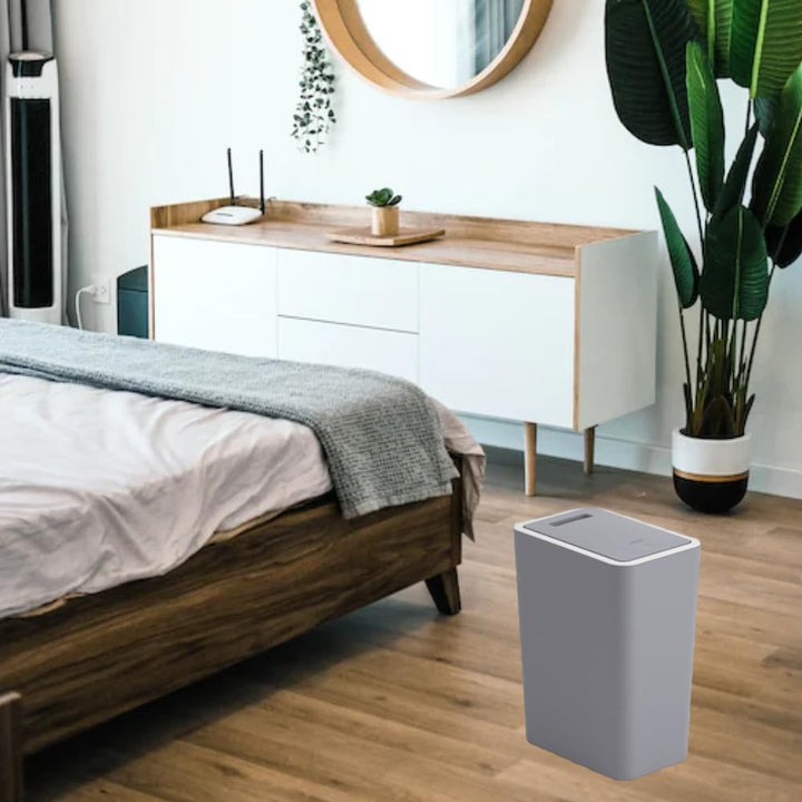 9L Mülleimer Bad,Mülleimer Küche,Schmaler Mülleimer Mit Deckel Mülleimer Geruchsdicht Pop-Up Deckel