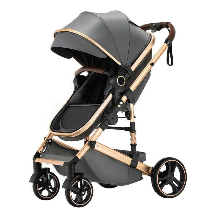 Kinderwagen 3 in 1,Puppenwagen Mit Babyschale Buggy Komplettset with One-touch Folding,KombiKinderwa