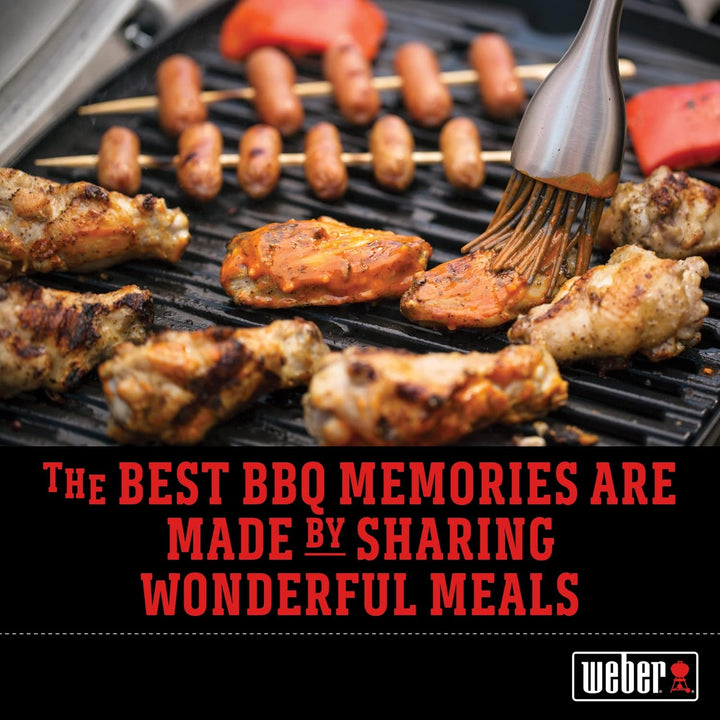 Weber 6764 Premium Grillbesteck 3-teilig, bestehend aus Grillzange & 6670 Premium Handschuhe, Grösse