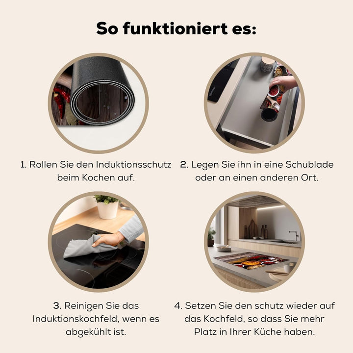 KitchenYeah© Herdabdeckplatte Einteilig Induktionsmatte Küche Abdeckung Ceranfeld Herd Abdeckplatte