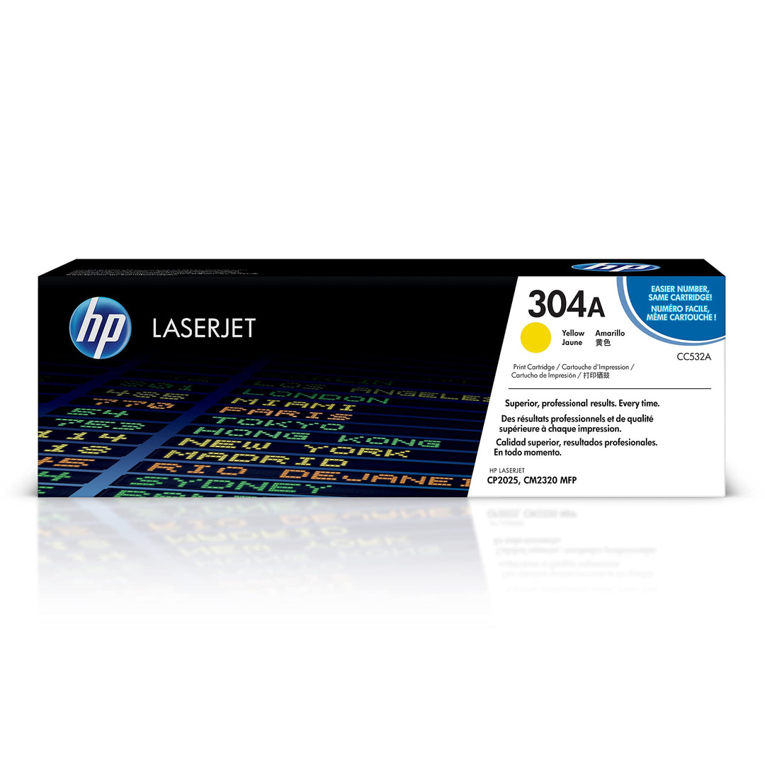 HP 304A (CC532A) Gelb Original Toner für HP Color LaserJet CP2025, CM2320 Standard gelb, Standard ge