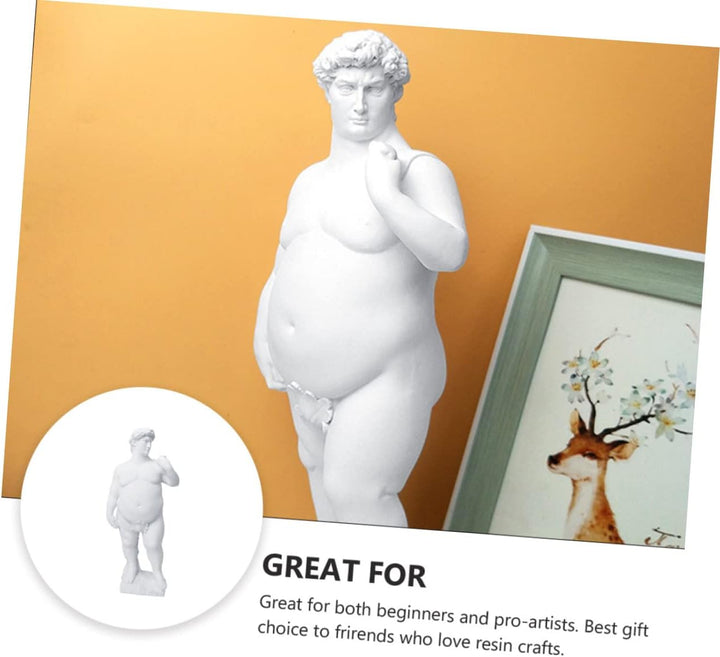 Garneck 1 Stück Fat David Statue Römische Davidstatue Griechische Figur Berühmte Skulptur Bücherrega