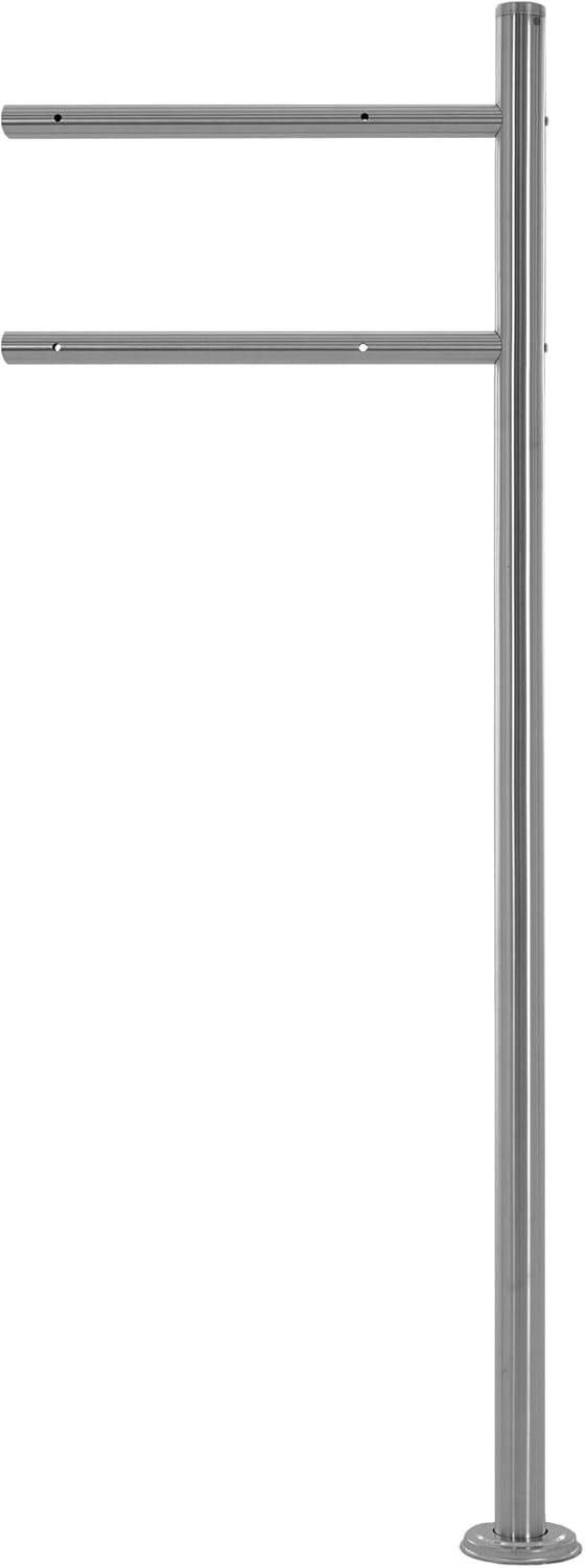ECD Germany Standbriefkasten mit Zeitungsfach, Design Briefkasten mit Pfosten, Briefkastenanlage, Br