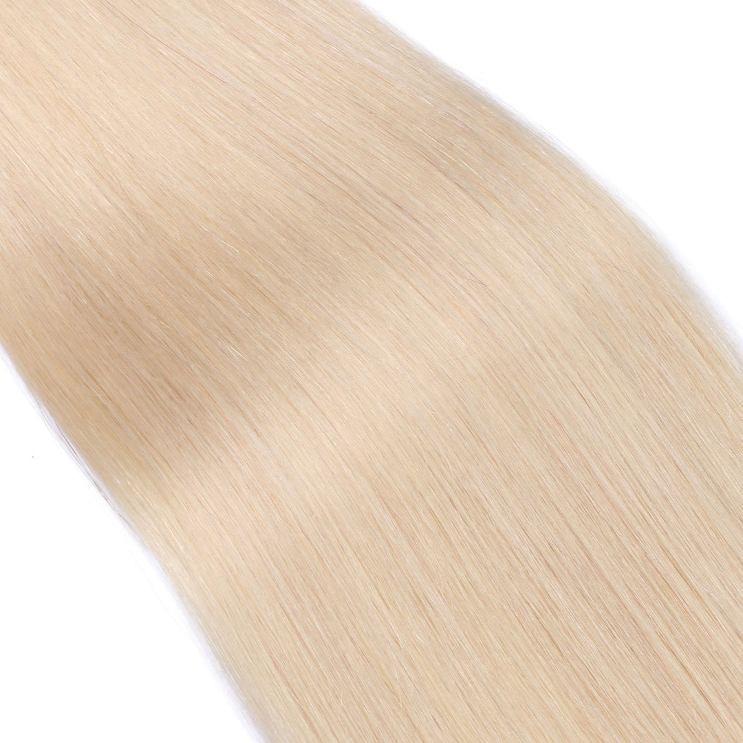 Micro-Ring/Loop Hair Extensions (#613 - HELLLICHTBLOND - 60 cm - 200 Strähnen - 0,5g) 100% Remy Echt