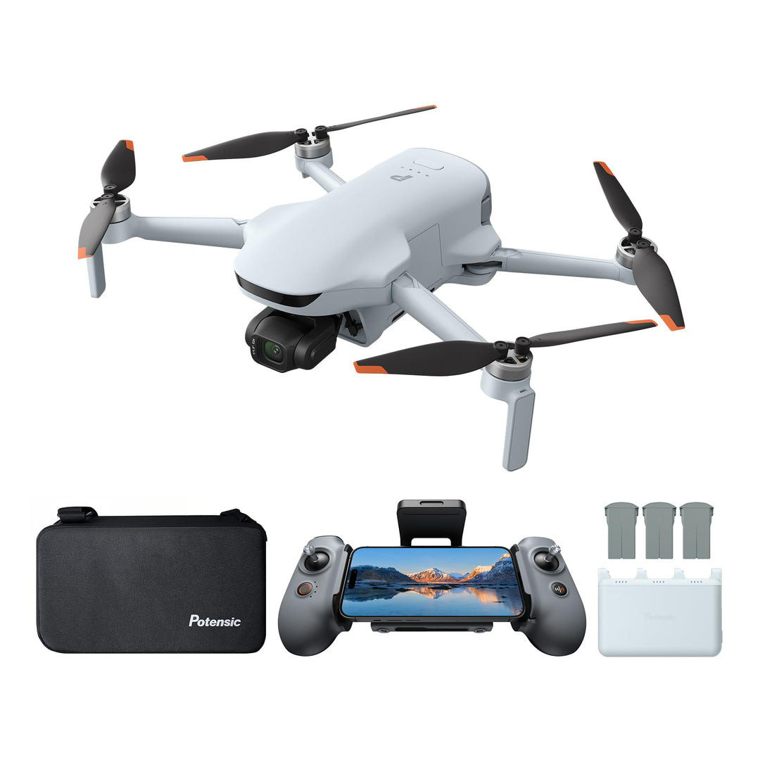 Potensic ATOM 3 Drohne mit Kamera 4K für Einsteiger, 4K/60 fps HDR-Video, 8K Foto, 1/1,3" Sensor, 3