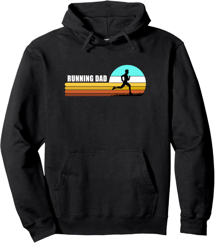 Laufendes Vater-Retro-Geschenk für Väter, die Marathon Pullover Hoodie