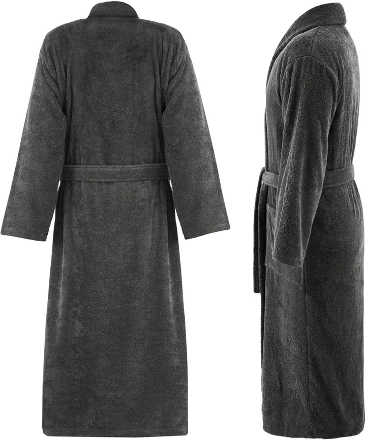 PandaHome Bademantel Damen und Herren aus 100% Baumwolle, Morgenmantel Frottee Kuschel, Saunamantel