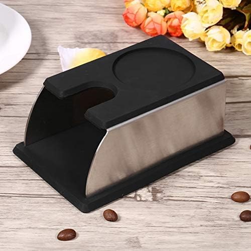 Tamperstation, Kaffee Tampfenmatte Halter Tamper Pulver Maker Stand aus Edelstahl und Silikon Tampin