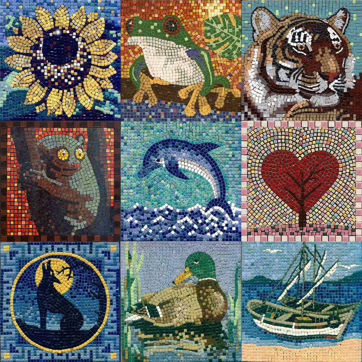 ALEA Mosaic Mosaik bastelset, DIY 20x20cm, weise, Weise