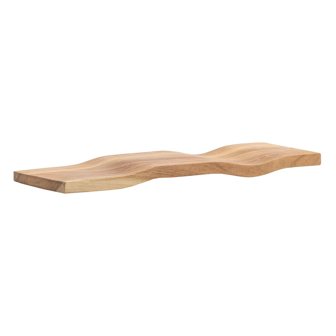 FineBuy Wandregal Akazie Massivholz 60cm - Schwebendes Design Regal für die Wand Holz massiv - Hänge