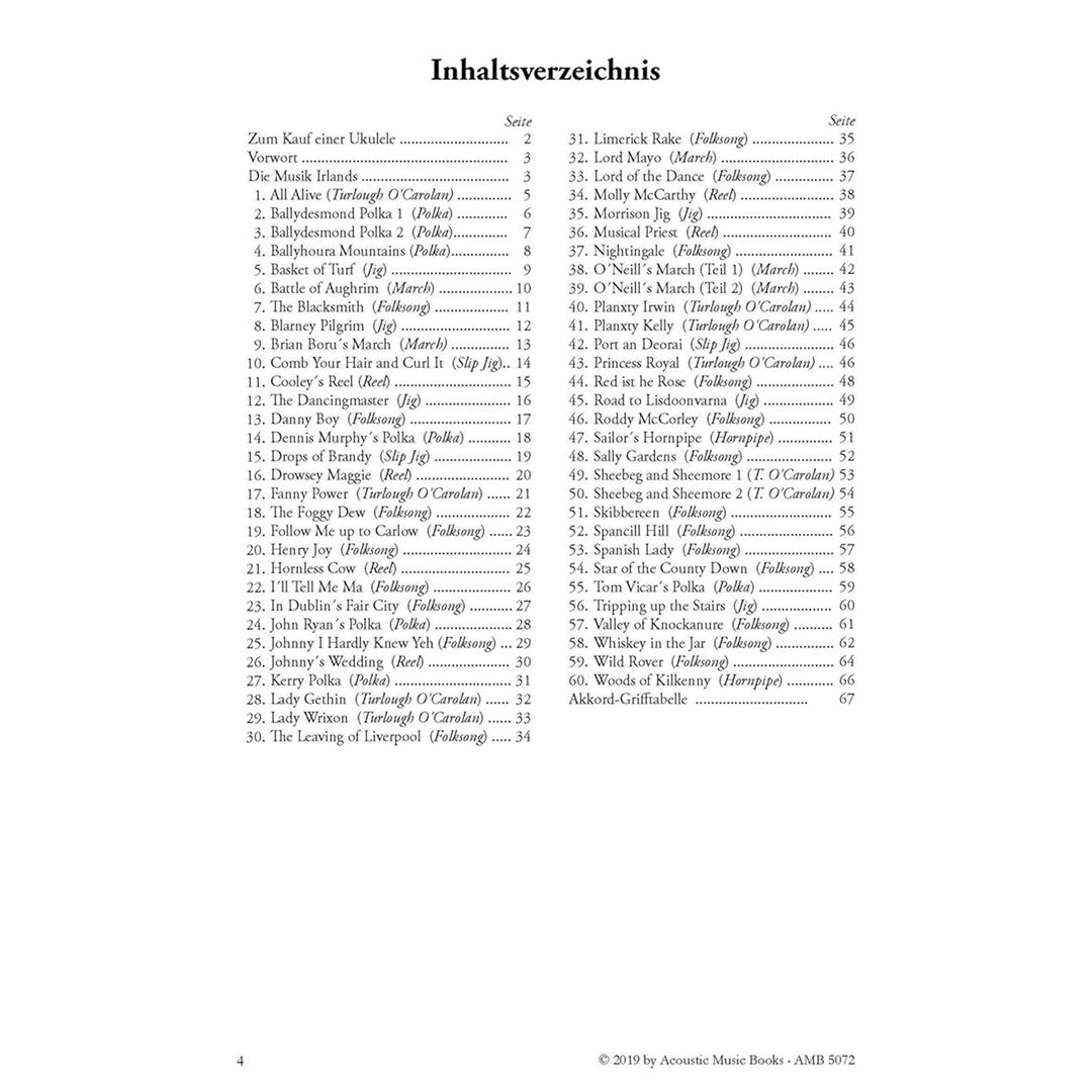 Irish Ukulele: Jigs, Reels, Polkas, Marches, Carolans und Folksongs. Für Ukulele in Low G-Stimmung.