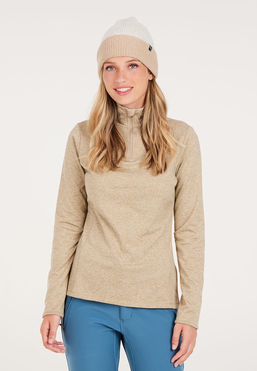 Protest Damen 1/4-reissverschluss FABRIZM M Bamboobeige, M Bamboobeige