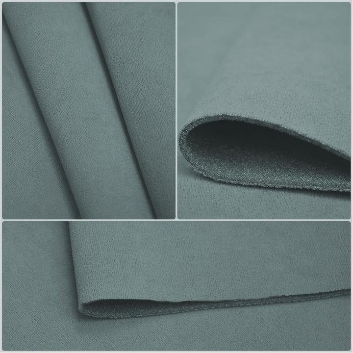 Autohimmelstoff Himmelstoff Dachhimmel Velour Himmel mit Schaum (Grau, 1,70m x 3m) | Grundpreis pro