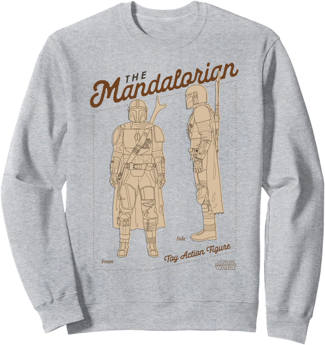 Star Wars The Mandalorian Action Figure Schematic Sweatshirt
