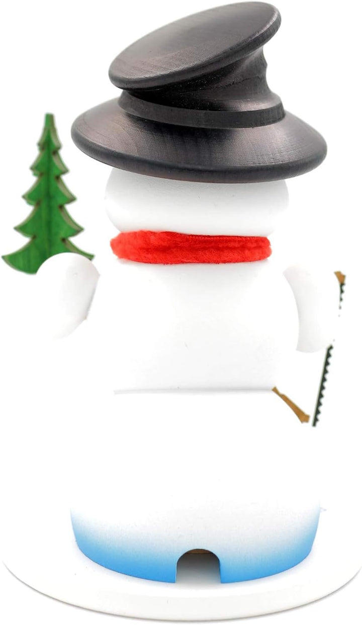 Kuhnert - Erzgebirgische Holzkunst Räuchermann Räucherfigur Schneemann 19cm - Baummauser, Baummauser