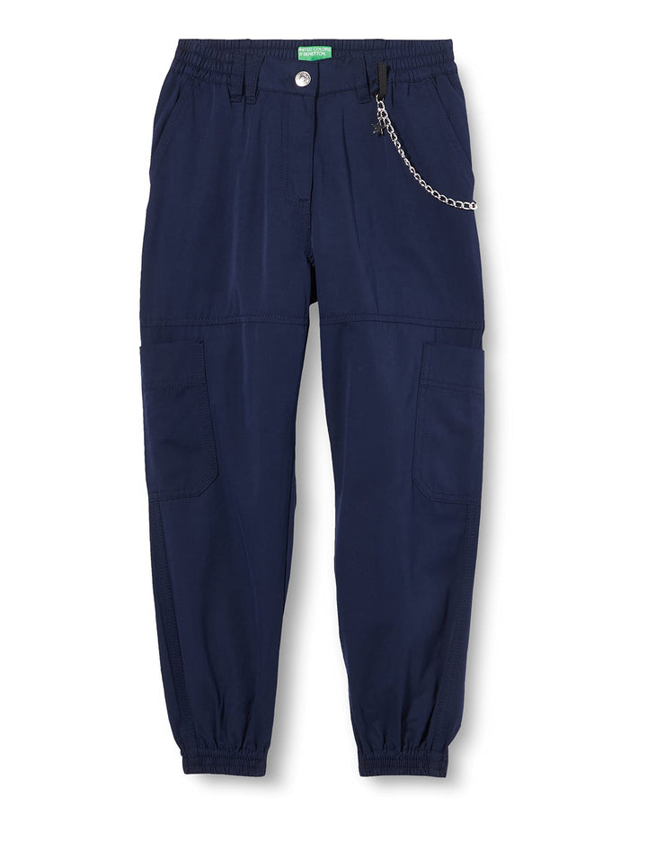 Benetton Mädchen Pantalone 4ATV55F20 Hose, Blu 252, Small