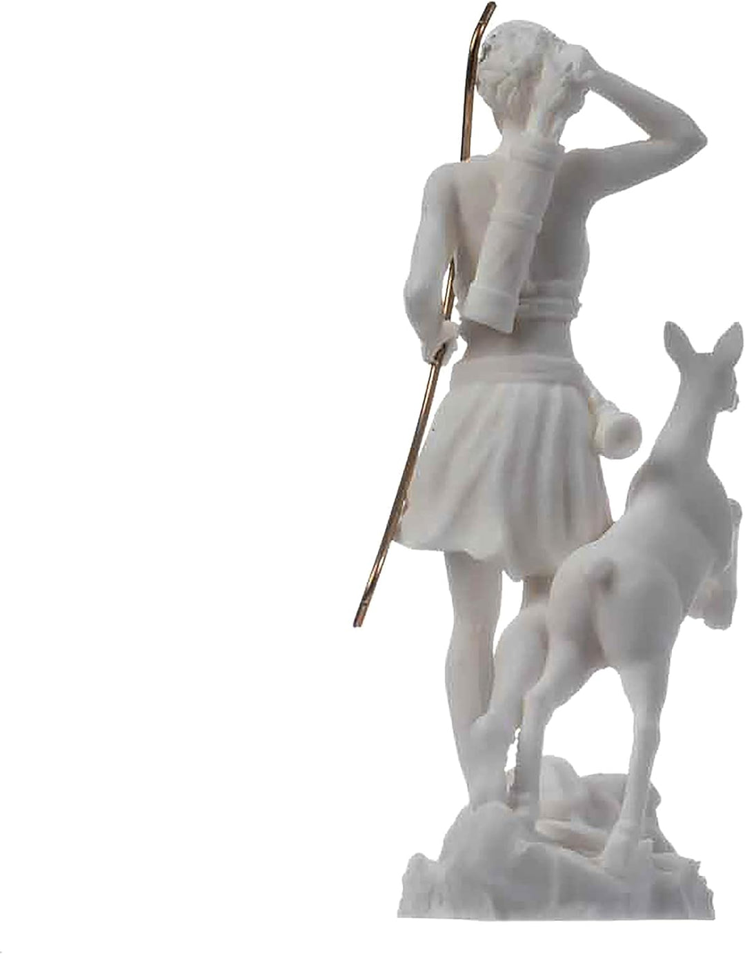 Göttin Artemis Diana Griechische Statue Natur Mond Alabaster 17 cm