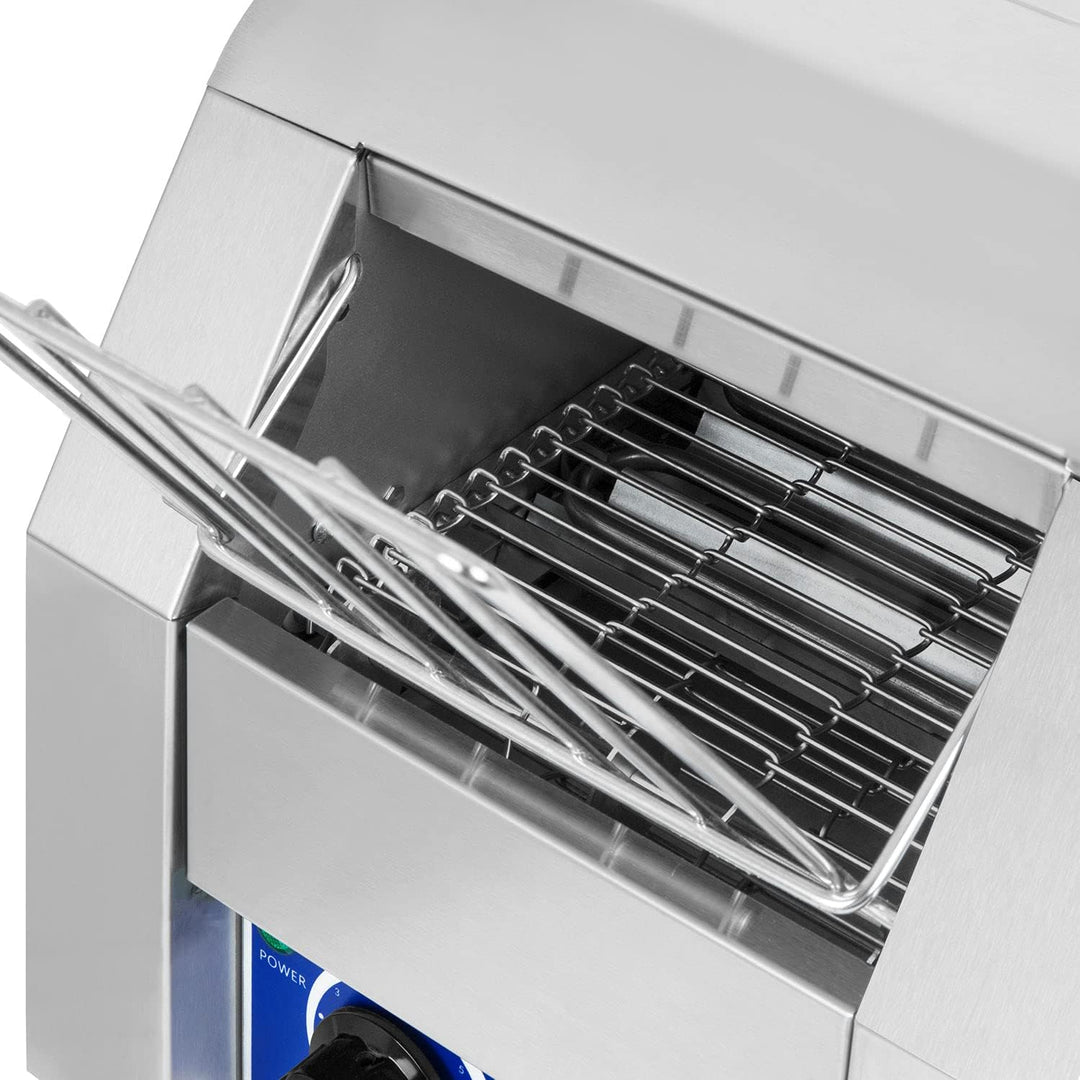 vertes Durchlauftoaster Toaster mit Laufband aus Edelstahl (1340W, 230V, Gastro Profi für Toast und