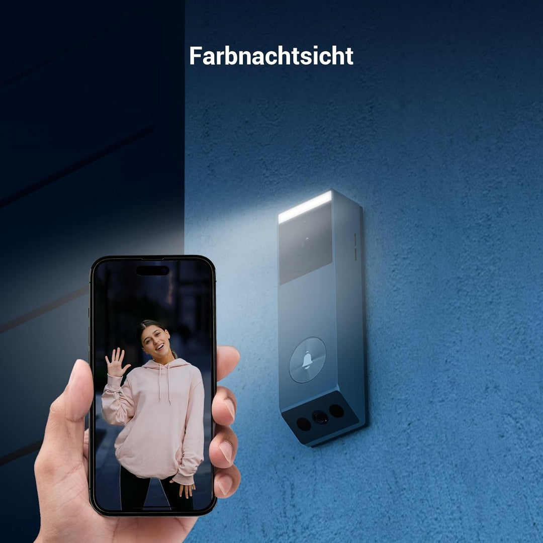EZVIZ Video Türklingel mit 2K &amp; 1080p Doppelkamera, Kabellose Türklingel mit Solarpanel, Personenerk