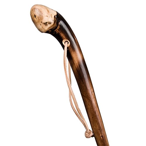 Stock-Fachmann Wanderstock Naturwurzel geflammt mit Lederschlaufe 115.0 Zentimeter, 115.0 Zentimeter