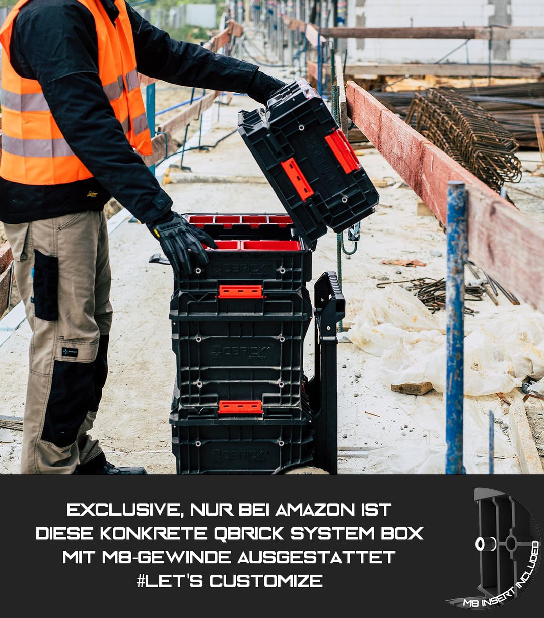 Qbrick System Werkzeugkoffer Werkzeugkasten Leer Werkzeugkiste PRO Drawer 2 Toolbox 2.0 Expert Schwa