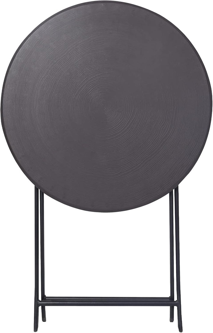 Rebecca Mobili Klapptisch, Balkontisch, Hdpe Stahl, Grau Schwarz, Bistro Garten Möbel - Masse HxBxT: