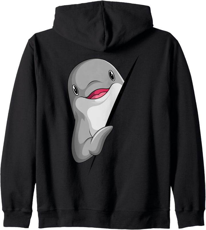 Delfin Damen Mädchen Kinder Jungen Delfine Kapuzenjacke