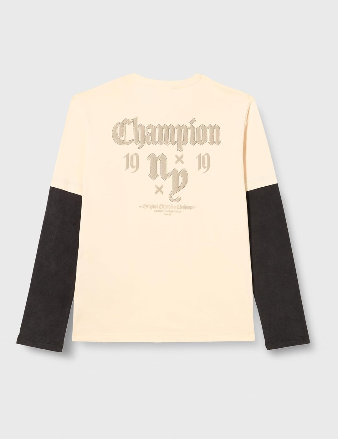 Champion Herren Langarmshirt S Beige Chiaro/Nero, S Beige Chiaro/Nero