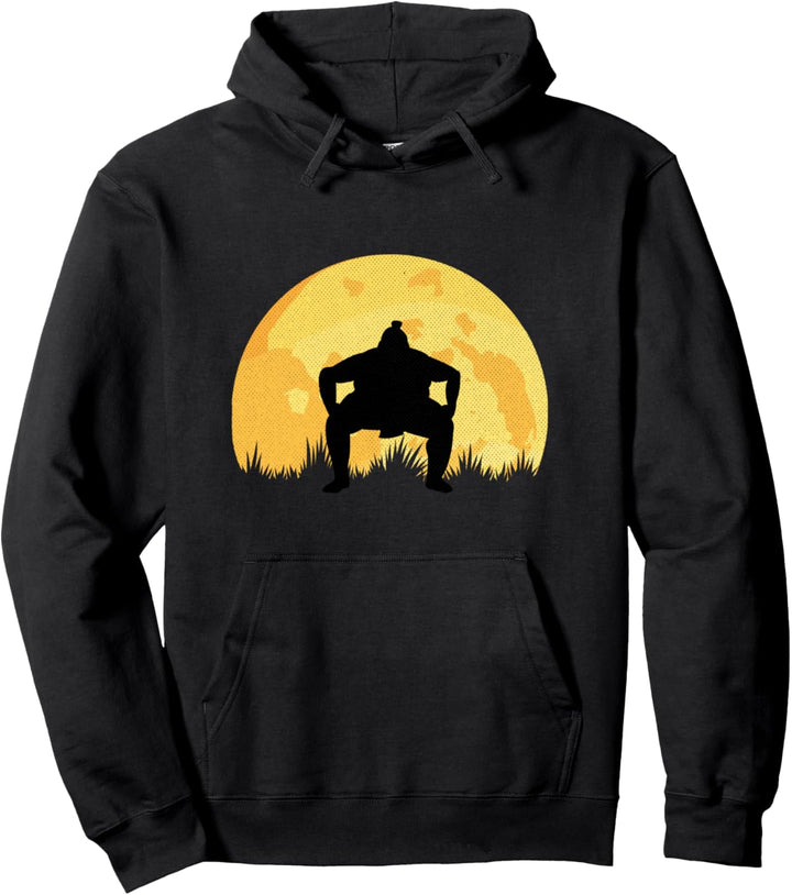 Retro Sumo Wrestler Geschenk Pullover Hoodie