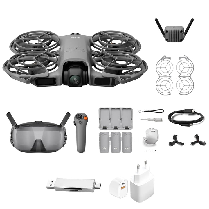 DJI Neo 2 Motion Fly More Combo, 4K Drohne Bundle mit Zubehör mit RC Motion 3 und Goggles N3, Start