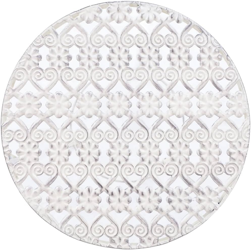 vidaXL 3X Blumenständer Vintage Antik Metall Weiss Blumenhocker Pflanzenständer