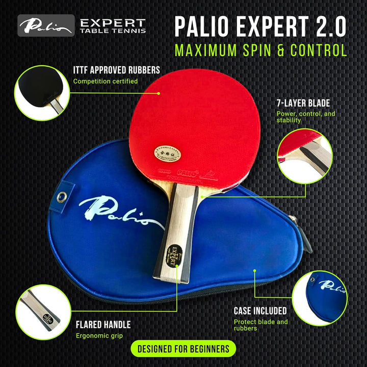 Palio Expert 2.0 Tischtennisschläger Mit Hülle