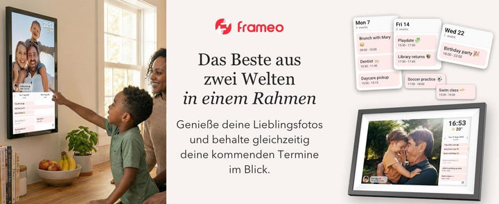 Cytem Digitaler Bilderrahmen 15.6 Zoll mit WLAN & Frameo, Anti-Glare Matt, 64GB Speicher, Bewegungss