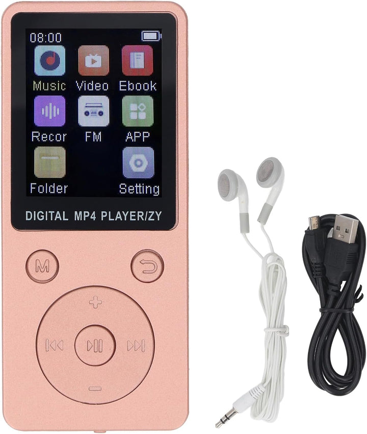 MP3-Player mit Bluetooth, HiFi-Sound, 1,8-Zoll-Bildschirm, Tragbarer Musik-Player mit Kopfhörern, Ra