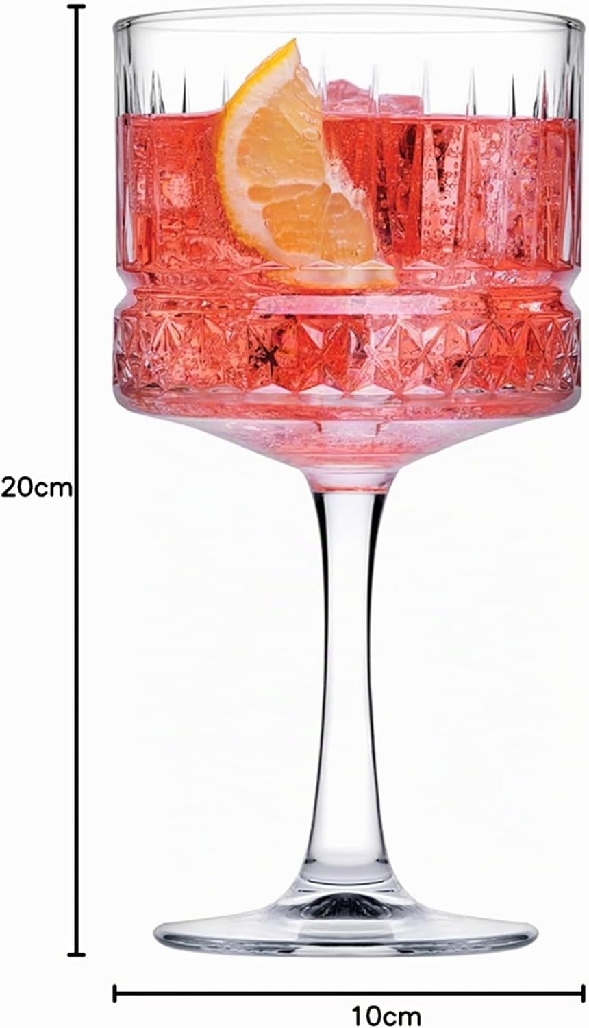 Elysia Cocktailglas mit 500cc, 4er-Set von Pasabahce - Hochwertige Kristallgläser für Cocktails und