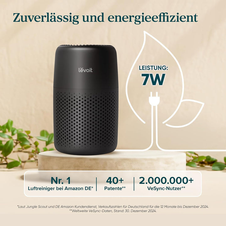 LEVOIT Luftreiniger mit HEPA-Filter, Air Purifier mit Aromatherapie, leiser und niedriger Stromverbr