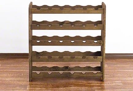 PROREGAL Weinregal PINOTWINE C | HxBxT 61,6x63,2x26,5cm | 30 Flaschen | Massives Kiefernholz | Braun
