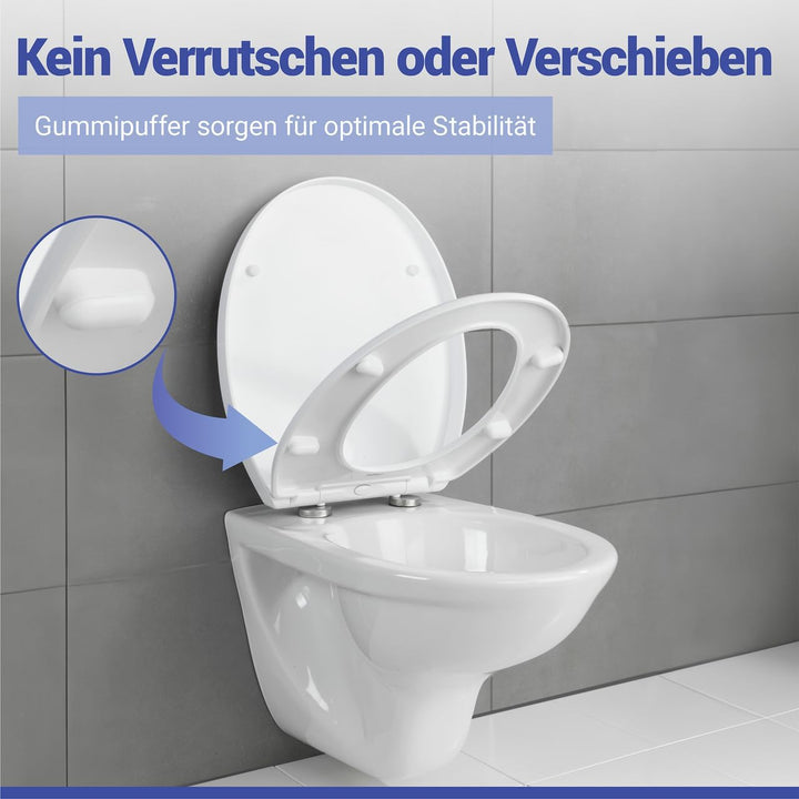 WENKO WC-Sitz Mod. Crevada DuroUnbreakable, belastbar bis 1500 kg, bruchfest und strapazierfähig, mi