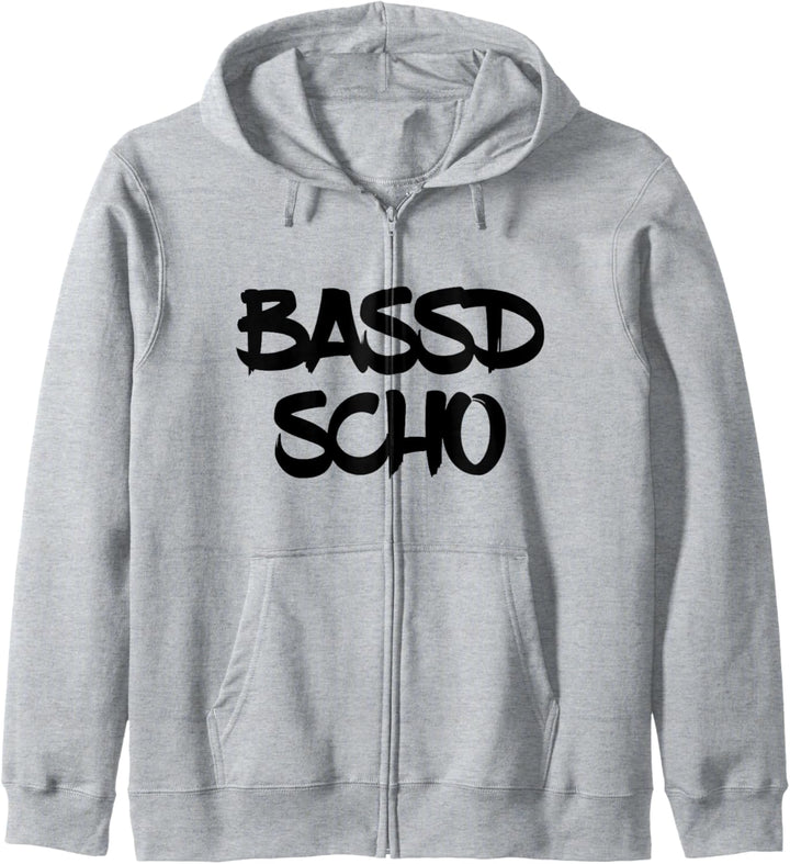 Cooles Bassd scho Design für (fränkische) Bassisten Kapuzenjacke
