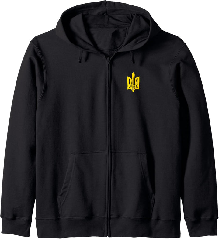 Ukrainischer Präsident Wolodymyr Zelensky Ukraine Emblem Kapuzenjacke