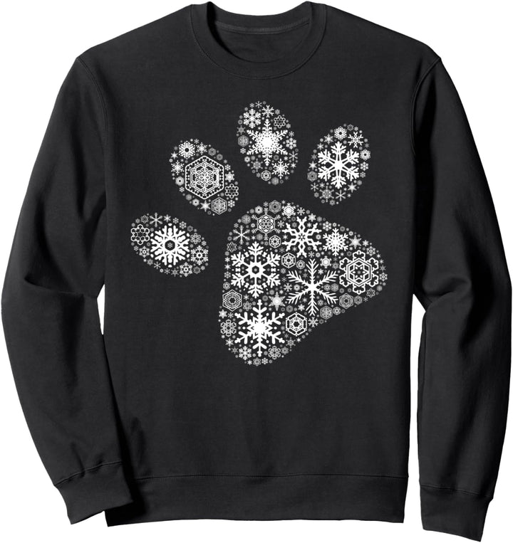 Weihnachtsschneeflocke - Hundepfotenabdruck Sweatshirt