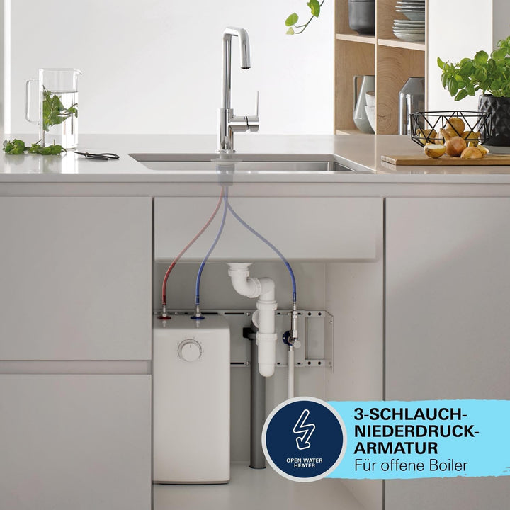GROHE Start, Niederdruck Küchenarmatur 2 Strahlarten (Wasserhahn Küche für offene Warmwasserbereiter