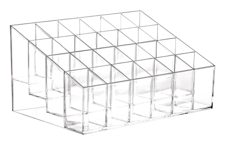 Tecbeauty Lippenstift-Halter, 24 Fächer, transparenter Lippenstift-Organizer, Acryl, Lipgloss, Aufbe