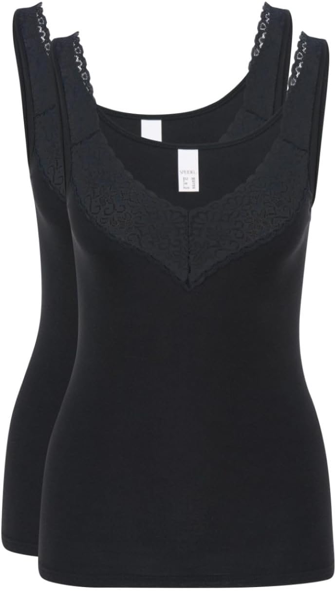 Speidel Achselhemd 1199 Natalie 2er Packung 46 Schwarz, 46 Schwarz