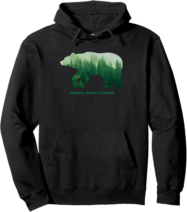 Preserve Protect Defend Klimaschutz Umweltschutz Bär Tiere Pullover Hoodie