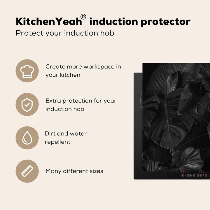 KitchenYeah© Herdabdeckplatte Einteilig Ceranfeld Abdeckplatte für Induktionsschutz Ceranfeldabdecku