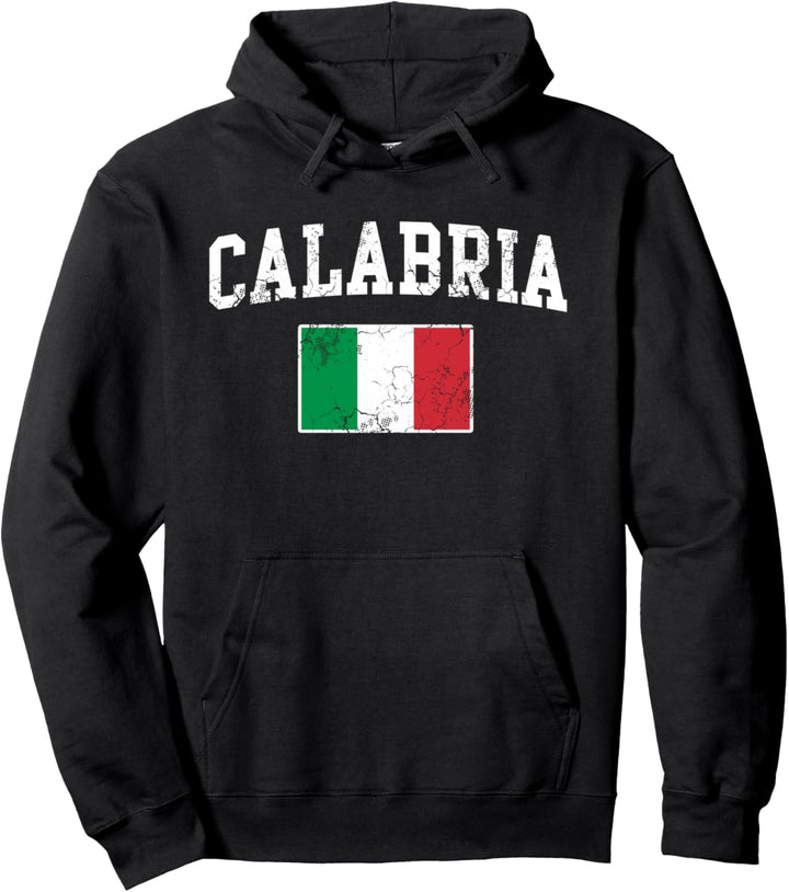 Flagge Kalabrien Italien Italien Italien Vintage Distressed Pullover Hoodie
